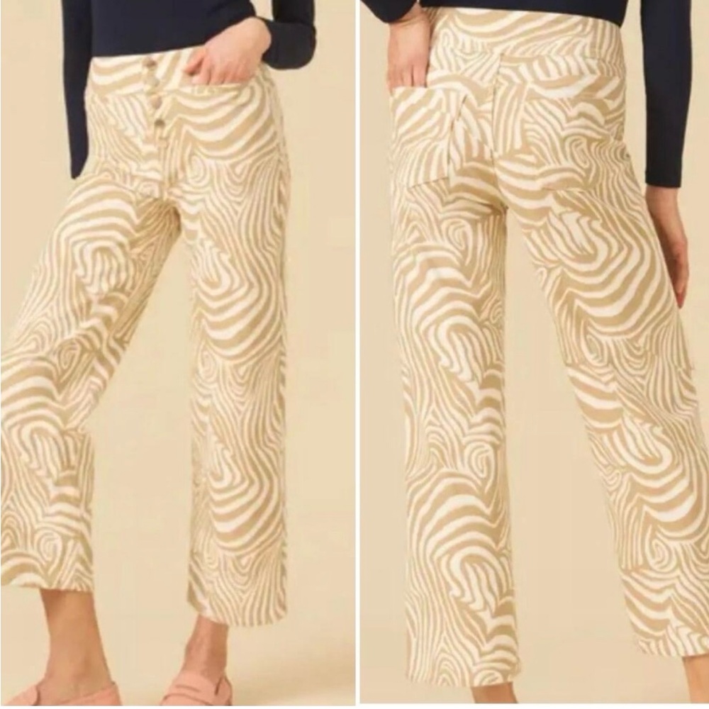JMcLaughlin cropped button front jeans. New! Size 0